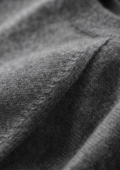 Premium Cashmere Classic Crewneck T-Shirt - Dark Gray, view 3