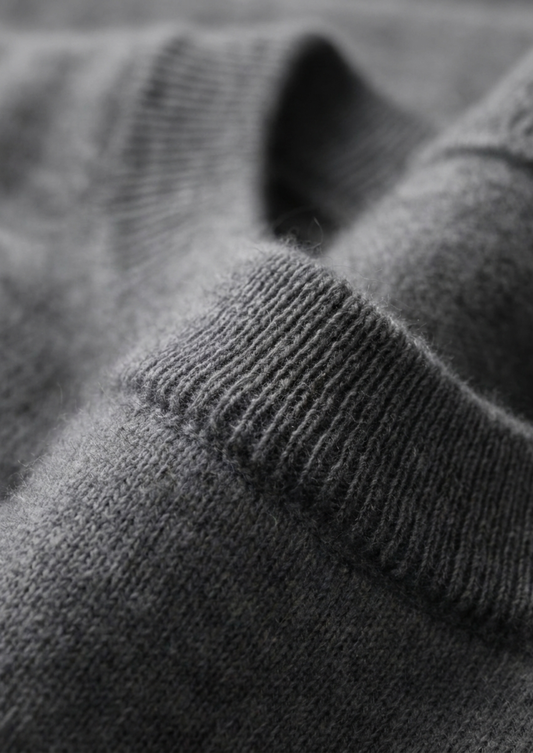 Premium Cashmere Classic Crewneck T-Shirt - Dark Gray, view 2