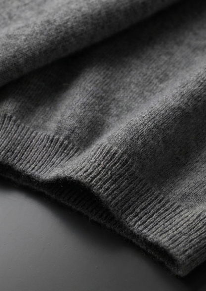 Premium Cashmere Classic Crewneck T-Shirt - Dark Gray, view 4