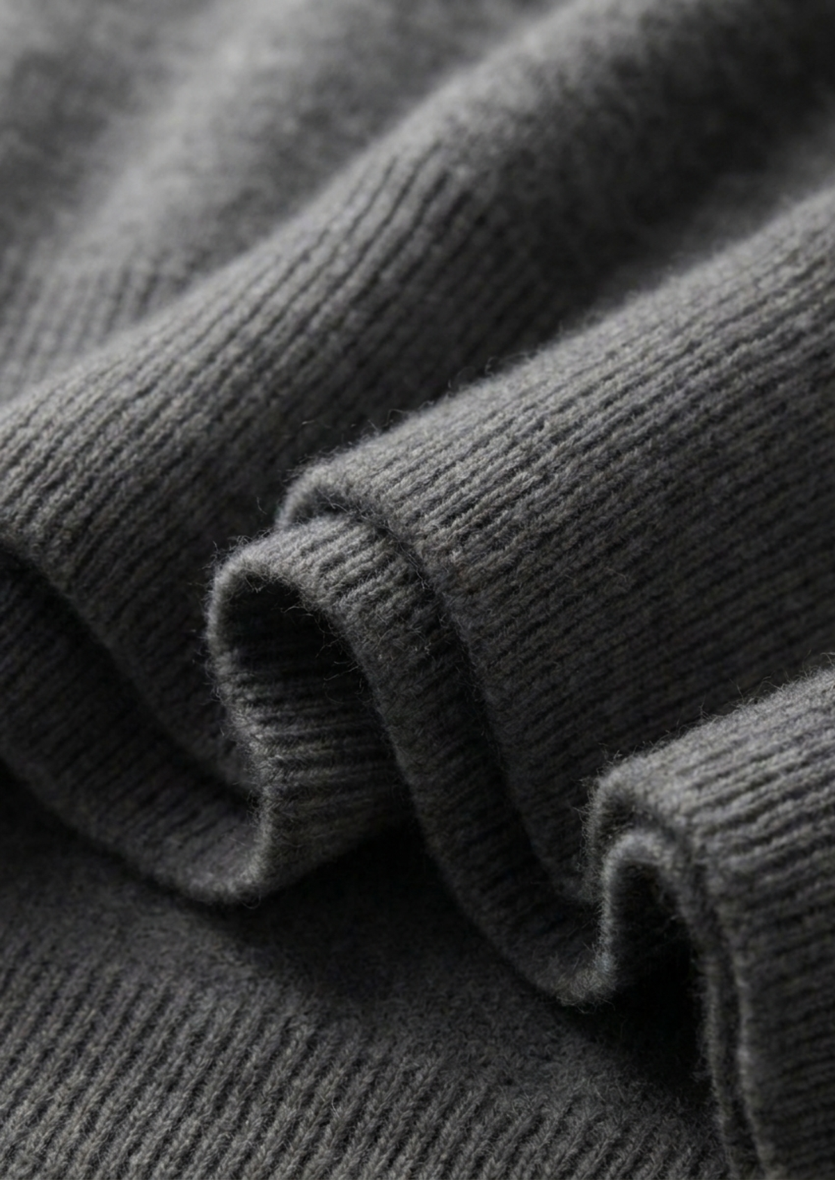 Premium Cashmere Classic Crewneck T-Shirt - Dark Gray, view 5