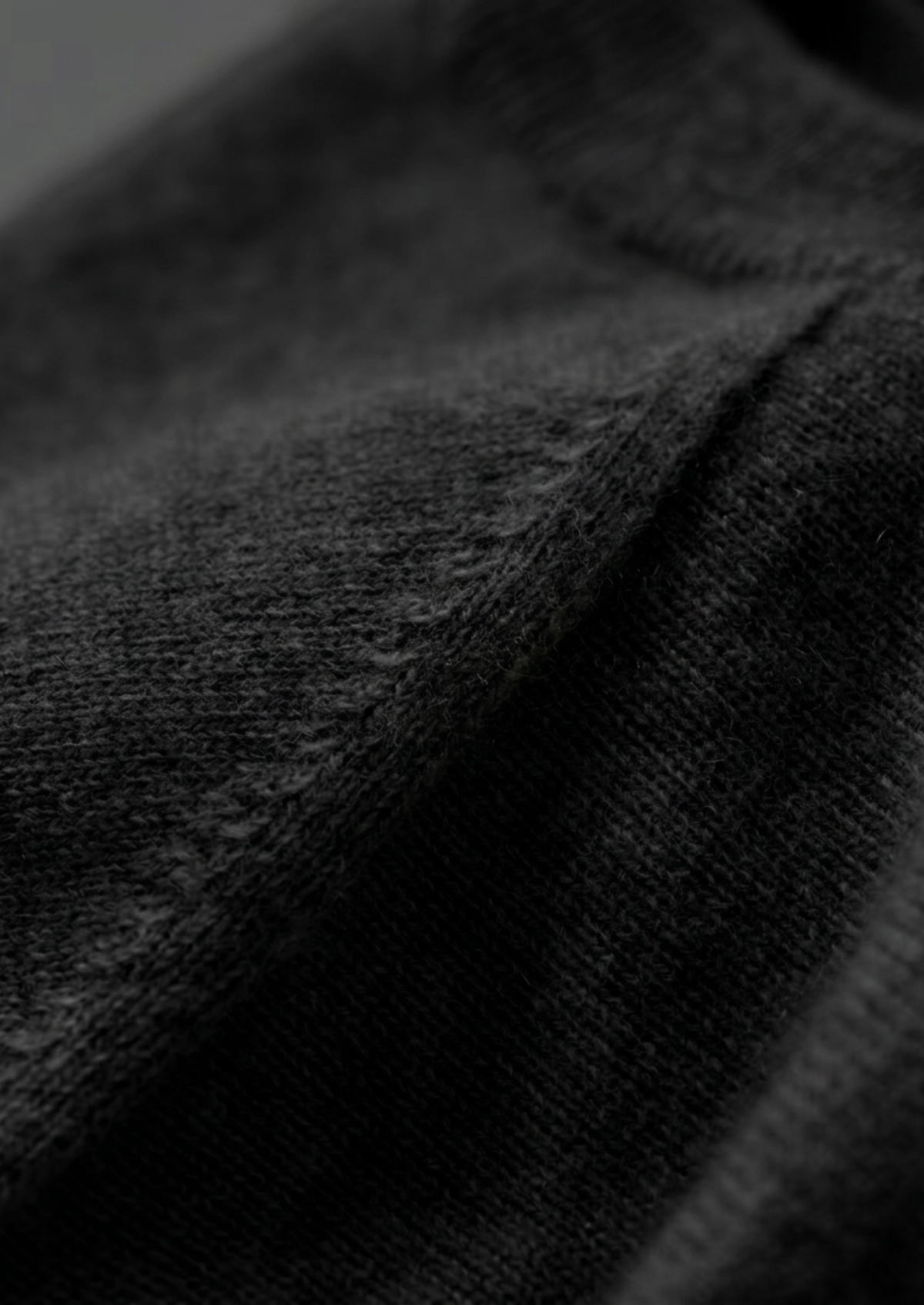 Premium Cashmere Classic Crewneck T-Shirt - Black, view 2