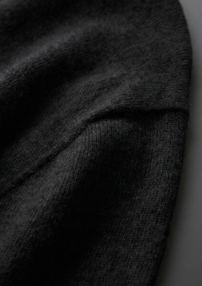 Premium Cashmere Classic Crewneck T-Shirt - Black, view 4