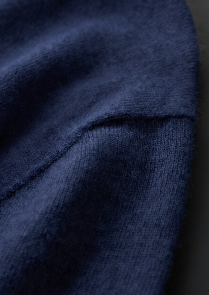Premium Cashmere Classic Crewneck T-Shirt - Navy Blue, view 6