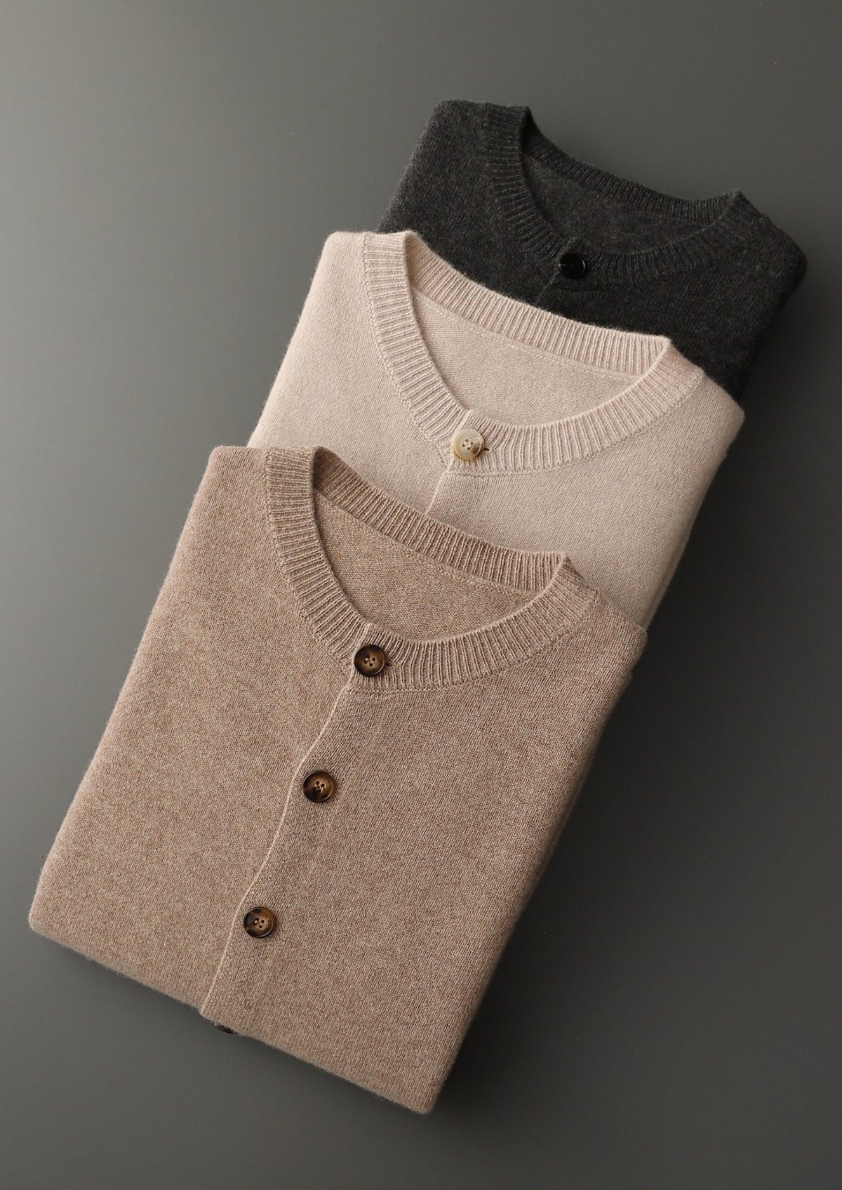 Pure Extra-Fine Merino Wool Classic Button Cardigan, view 15