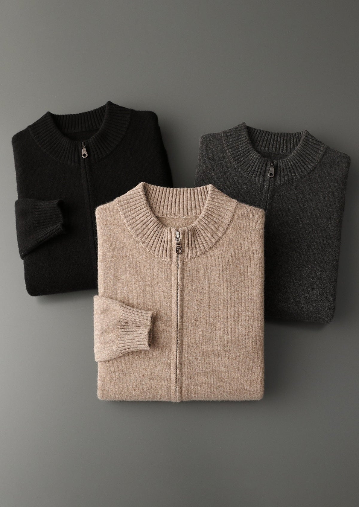 Pure Extra-Fine Merino Wool Dual Zip Cardigan, view 15