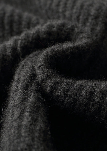 Pure Extra-Fine Merino Wool Ribbed Button Hoodie, view 4