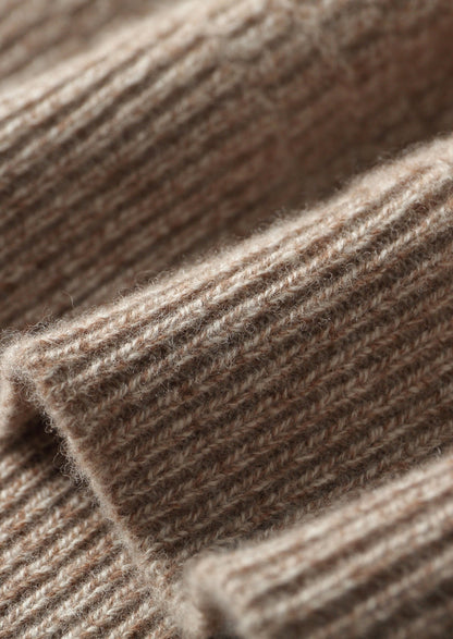 Pure Extra-Fine Merino Wool Textured Funnel Neck Sweater, view 4