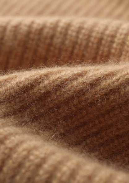 Pure Extra-Fine Merino Wool Ribbed Crewneck Sweater, view 5
