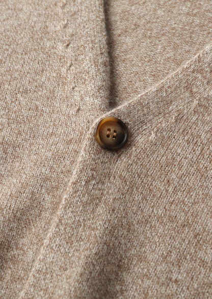 Pure Extra-Fine Merino Wool Classic Button Cardigan, view 7