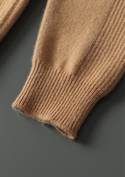 Pure Extra-Fine Merino Wool Ribbed Crewneck Sweater, view 6
