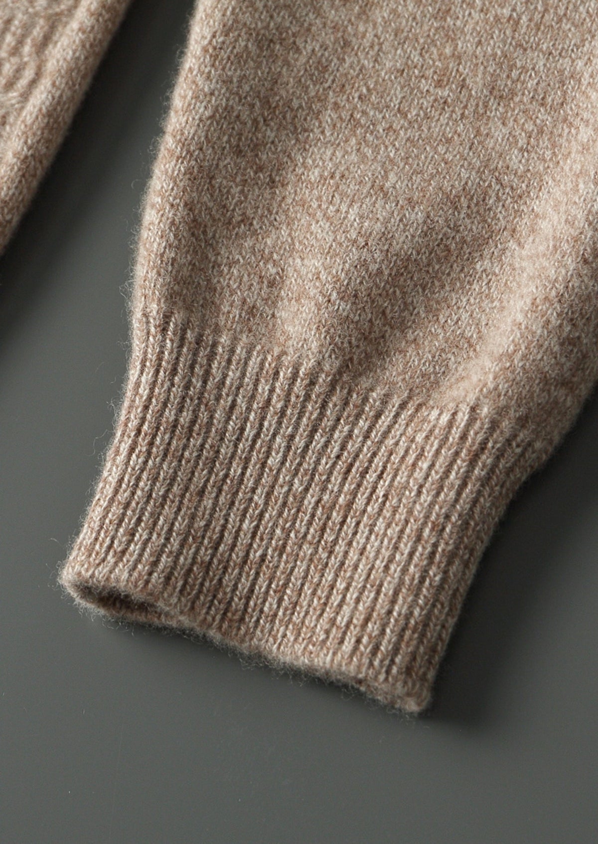 Pure Extra-Fine Merino Wool Textured Funnel Neck Sweater, view 7