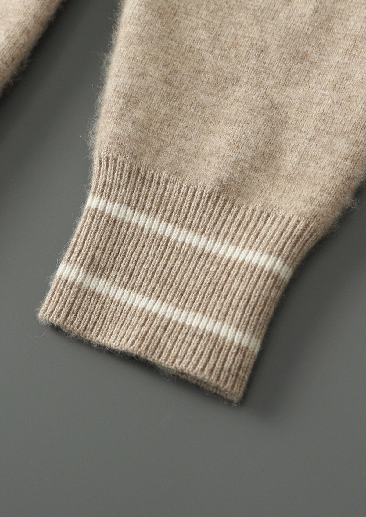 Pure Extra-Fine Merino Wool Contrast Zip Cardigan, view 18