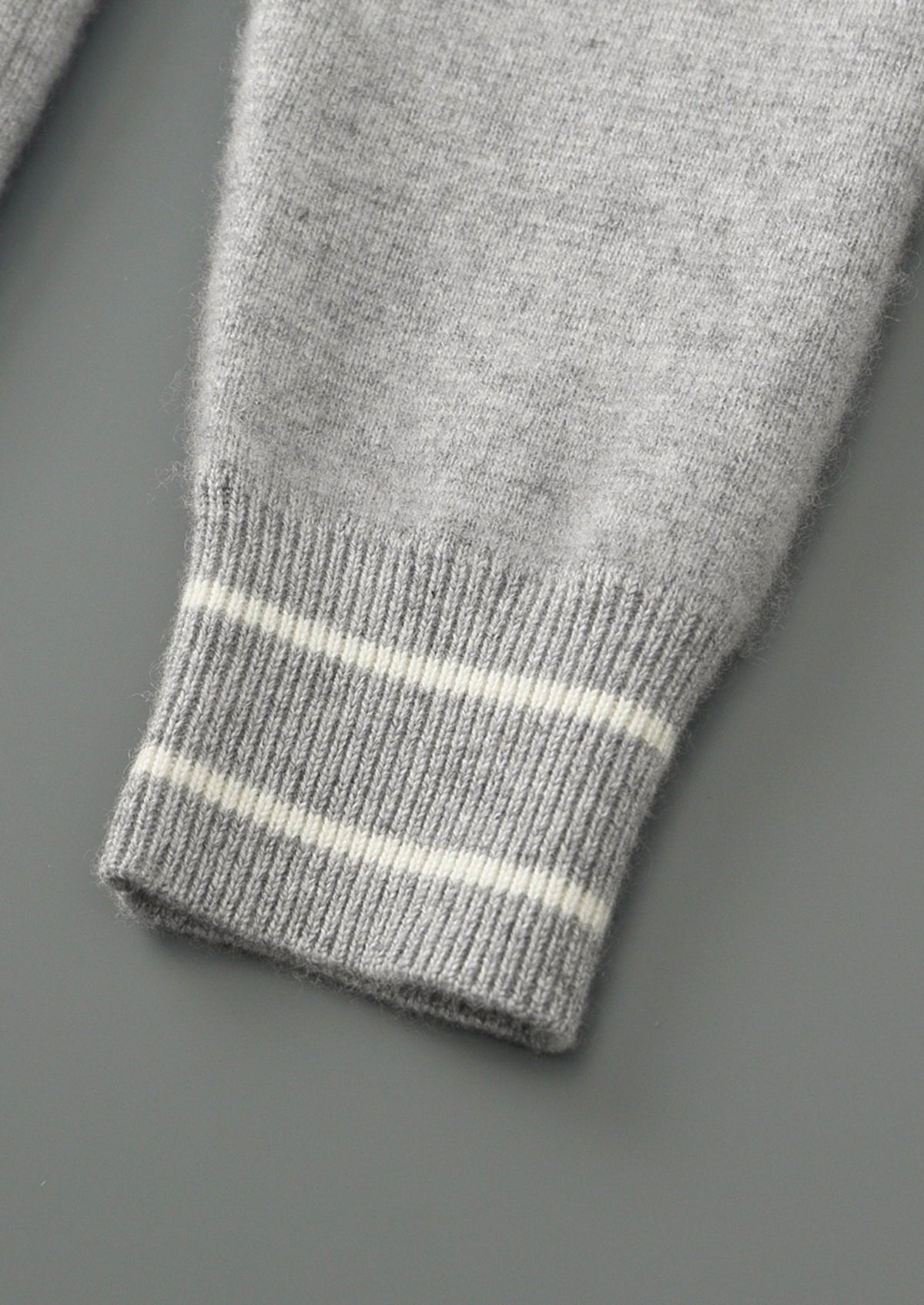 Pure Extra-Fine Merino Wool Contrast Zip Cardigan, view 13