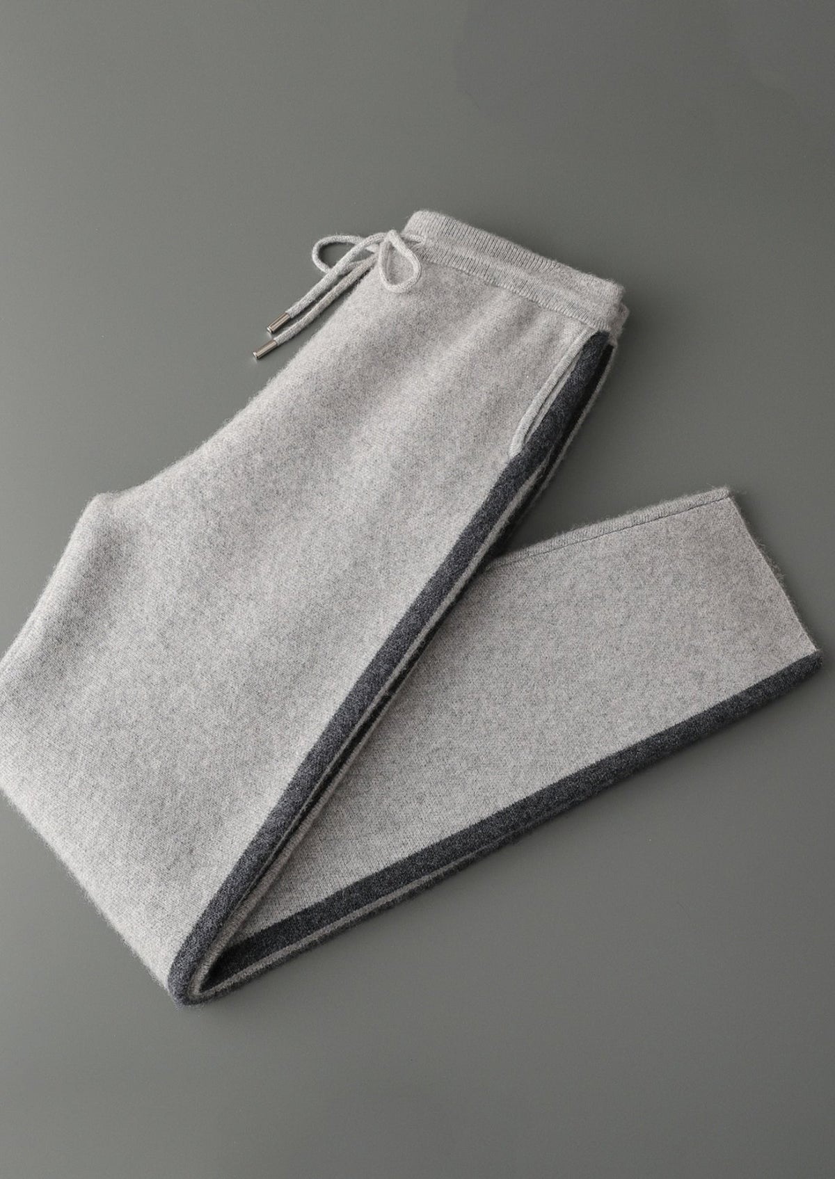 Pure Extra-Fine Merino Wool Striped Leisure Trousers, view 3