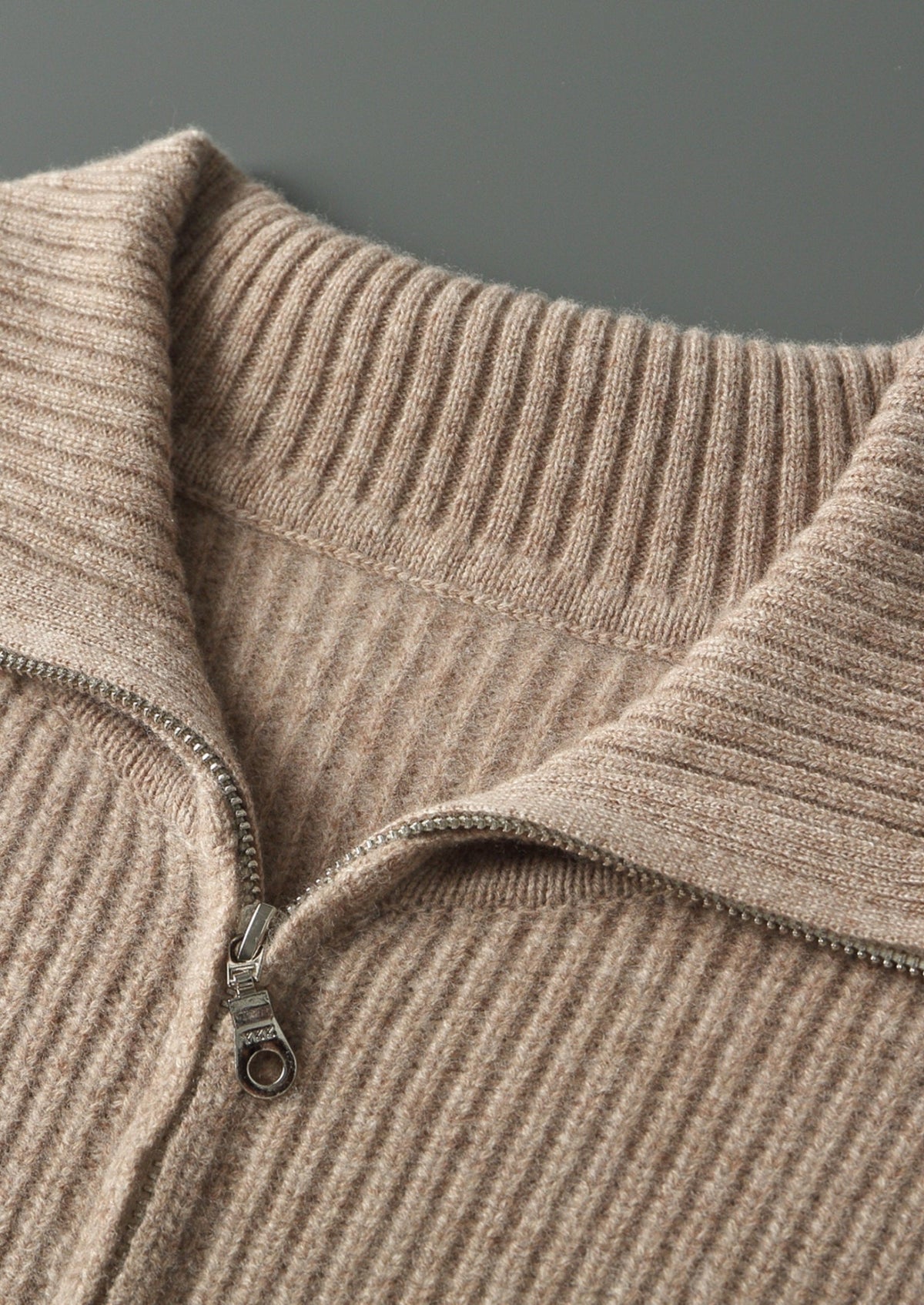 Pure Extra-Fine Merino Wool Ribbed Funnel Neck, view 7