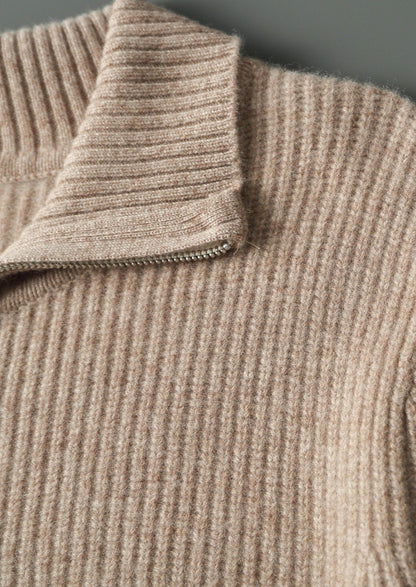 Pure Extra-Fine Merino Wool Ribbed Funnel Neck, view 9