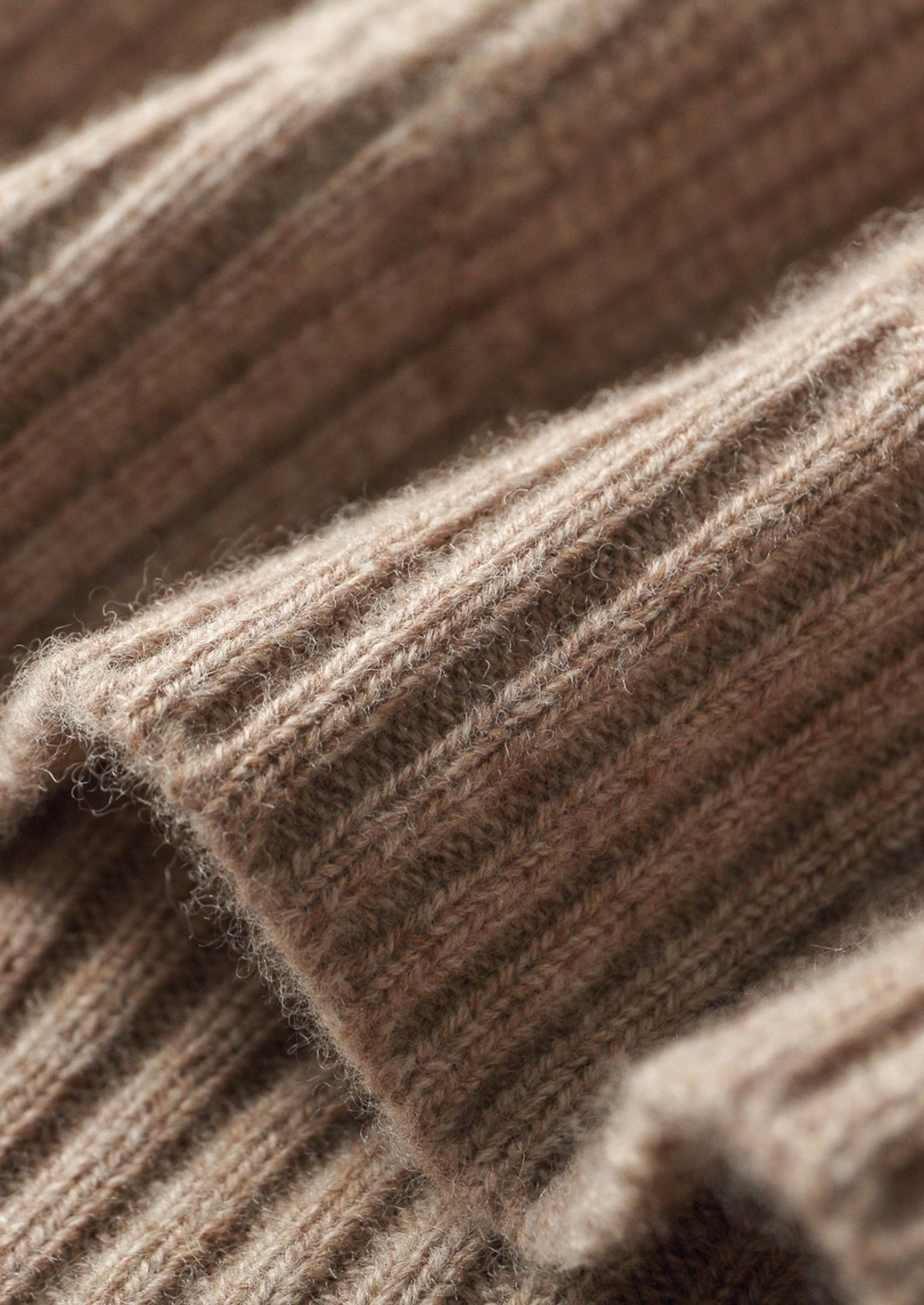 Pure Extra-Fine Merino Wool Ribbed Funnel Neck, view 11