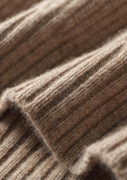 Pure Extra-Fine Merino Wool Ribbed Funnel Neck, view 11