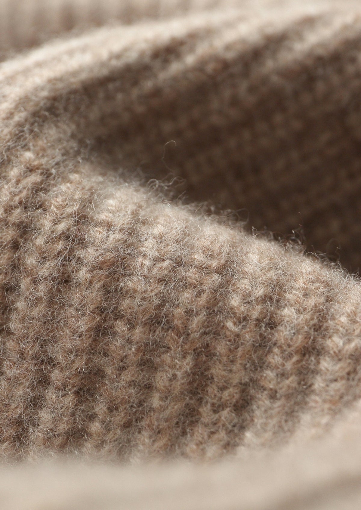 Pure Extra-Fine Merino Wool Ribbed Funnel Neck, view 12