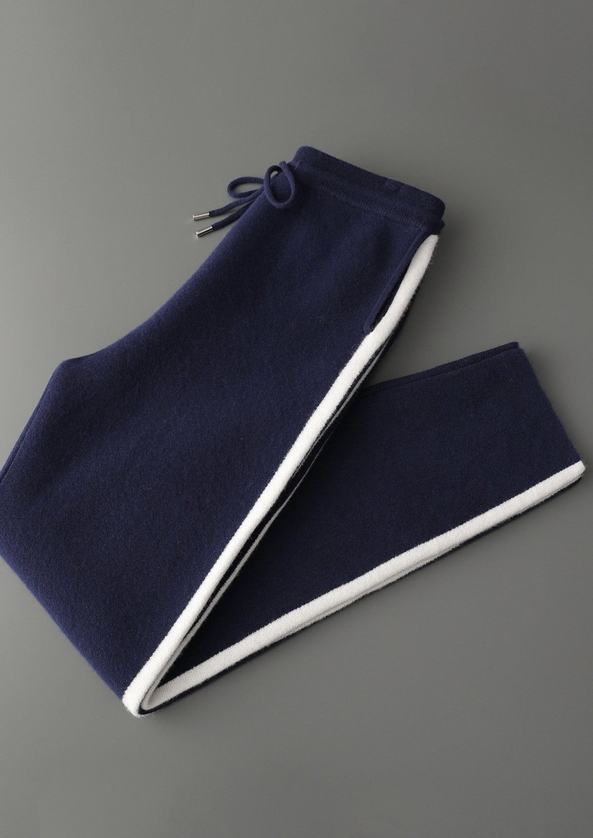 Pure Extra-Fine Merino Wool Striped Leisure Trousers, view 16