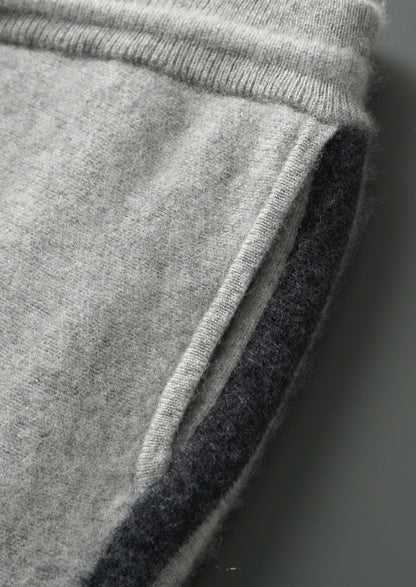 Pure Extra-Fine Merino Wool Striped Leisure Trousers, view 5