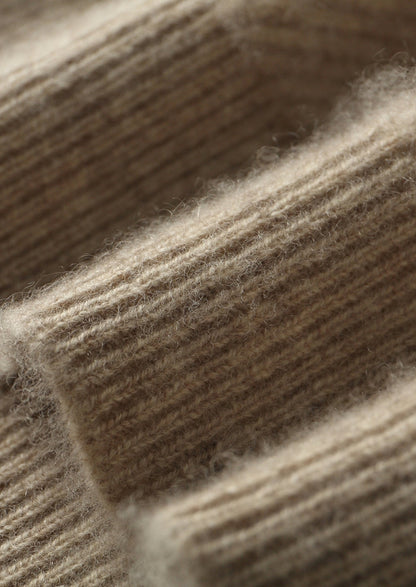 Pure Extra-Fine Merino Wool Herringbone Quarter Zip Sweater, view 10