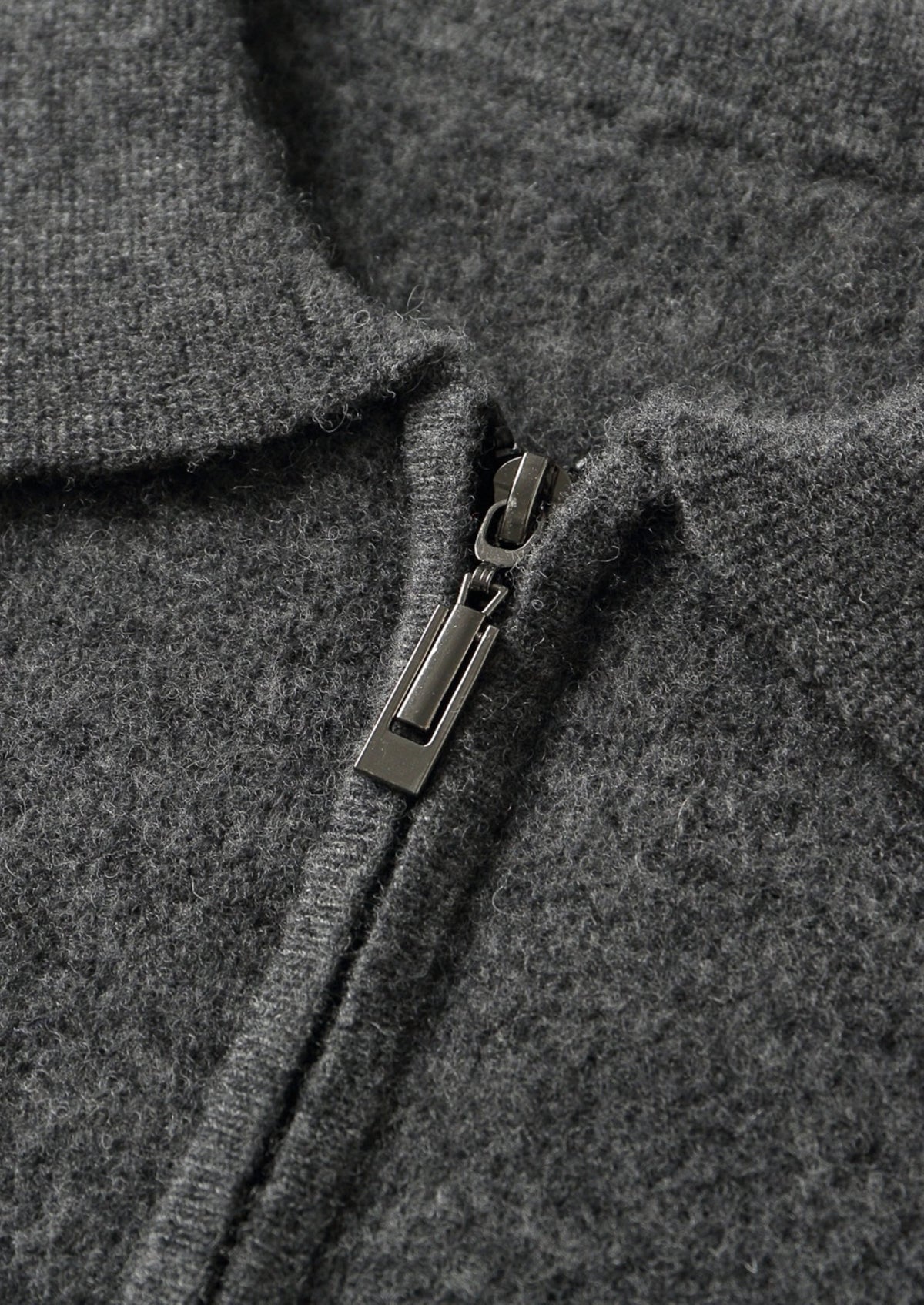 Pure Extra-Fine Merino Wool Contrast Zip Polo, view 6
