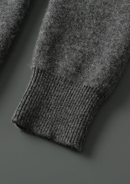 Pure Extra-Fine Merino Wool Contrast Zip Polo, view 5