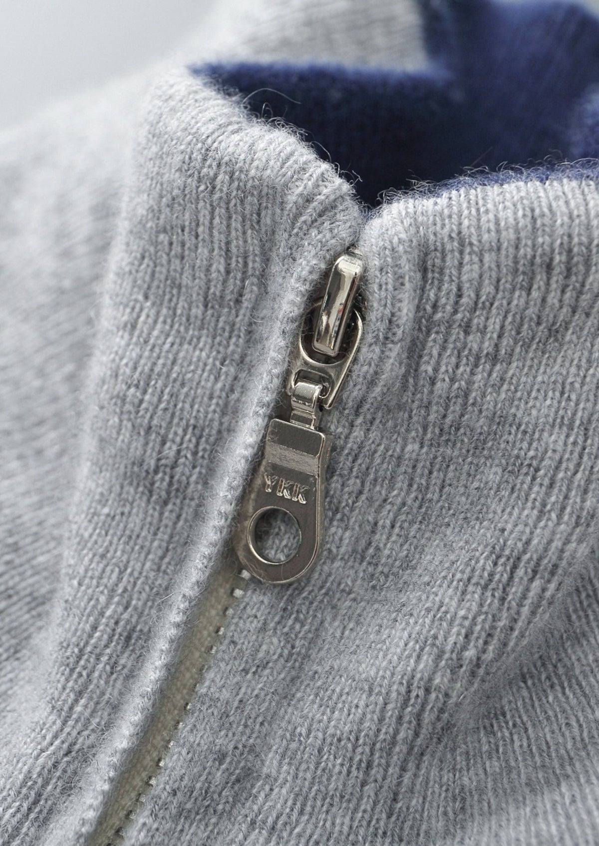 Pure Extra-Fine Merino Wool Two-Tone Funnel Neck Cardigan, view 4