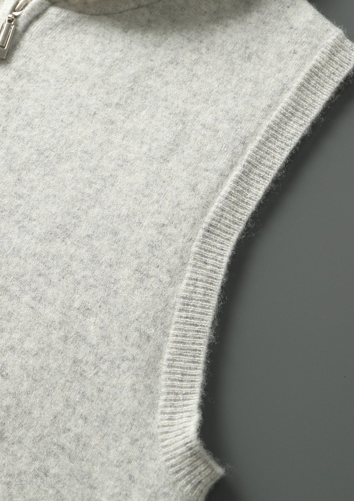 Pure Extra-Fine Merino Wool Hooded Zipper Vest, view 11