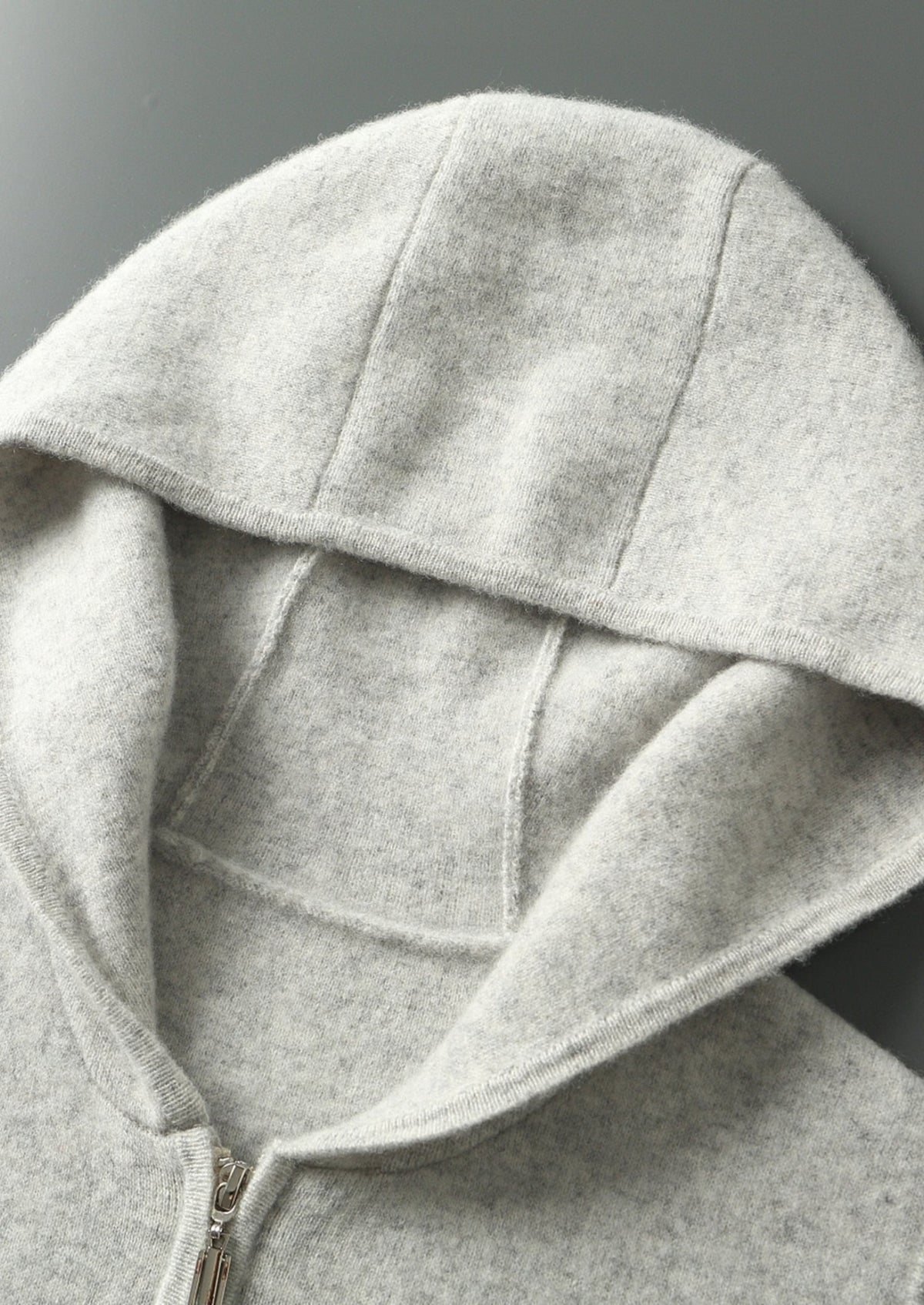 Pure Extra-Fine Merino Wool Hooded Zipper Vest, view 5