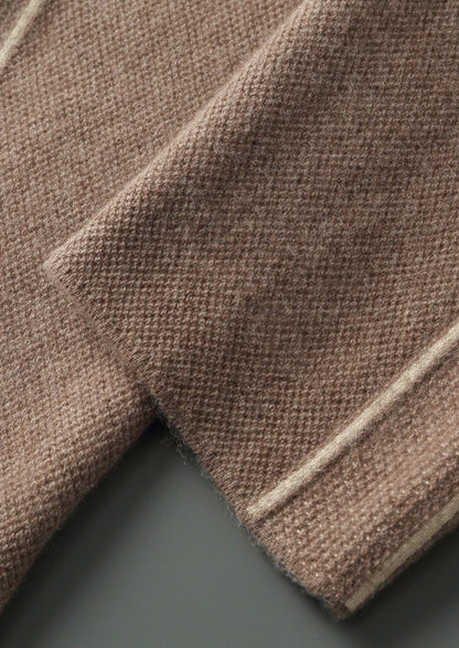 Pure Extra-Fine Merino Wool Jaquard Knit Trousers, view 10