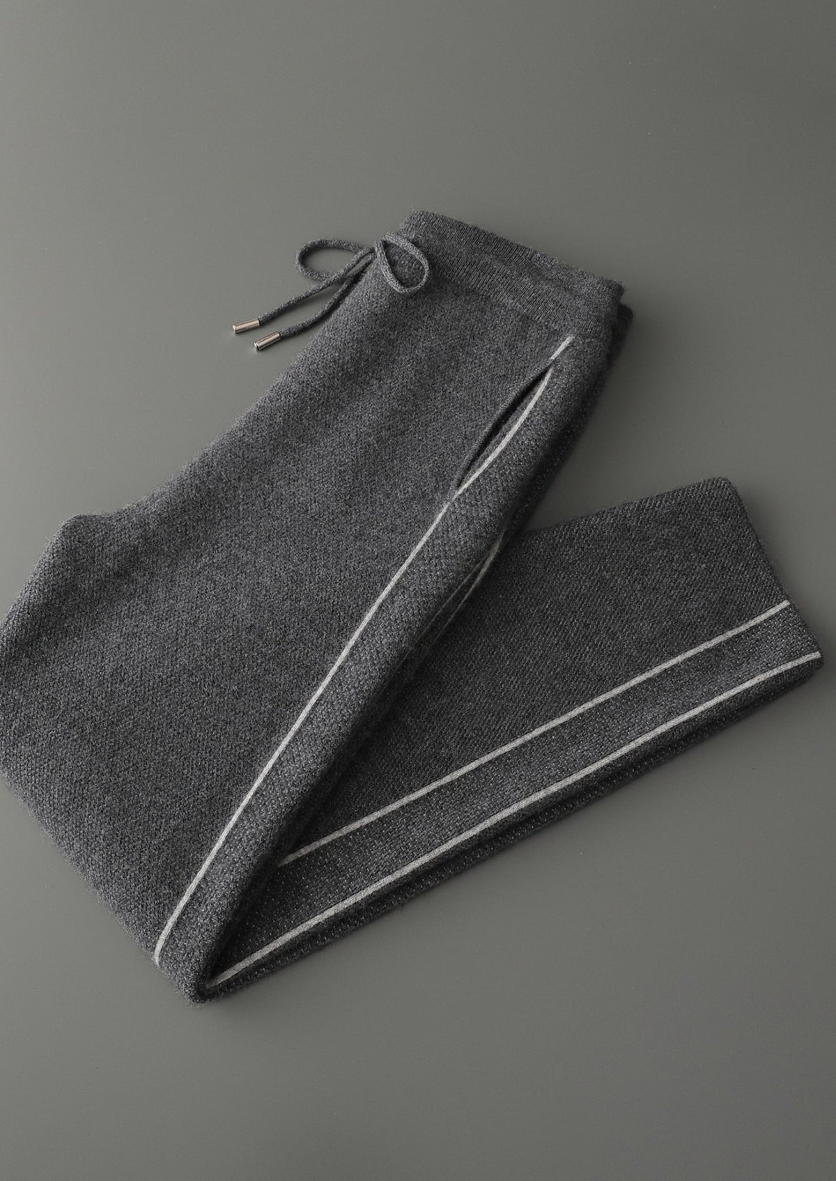 Pure Extra-Fine Merino Wool Jaquard Knit Trousers, view 13