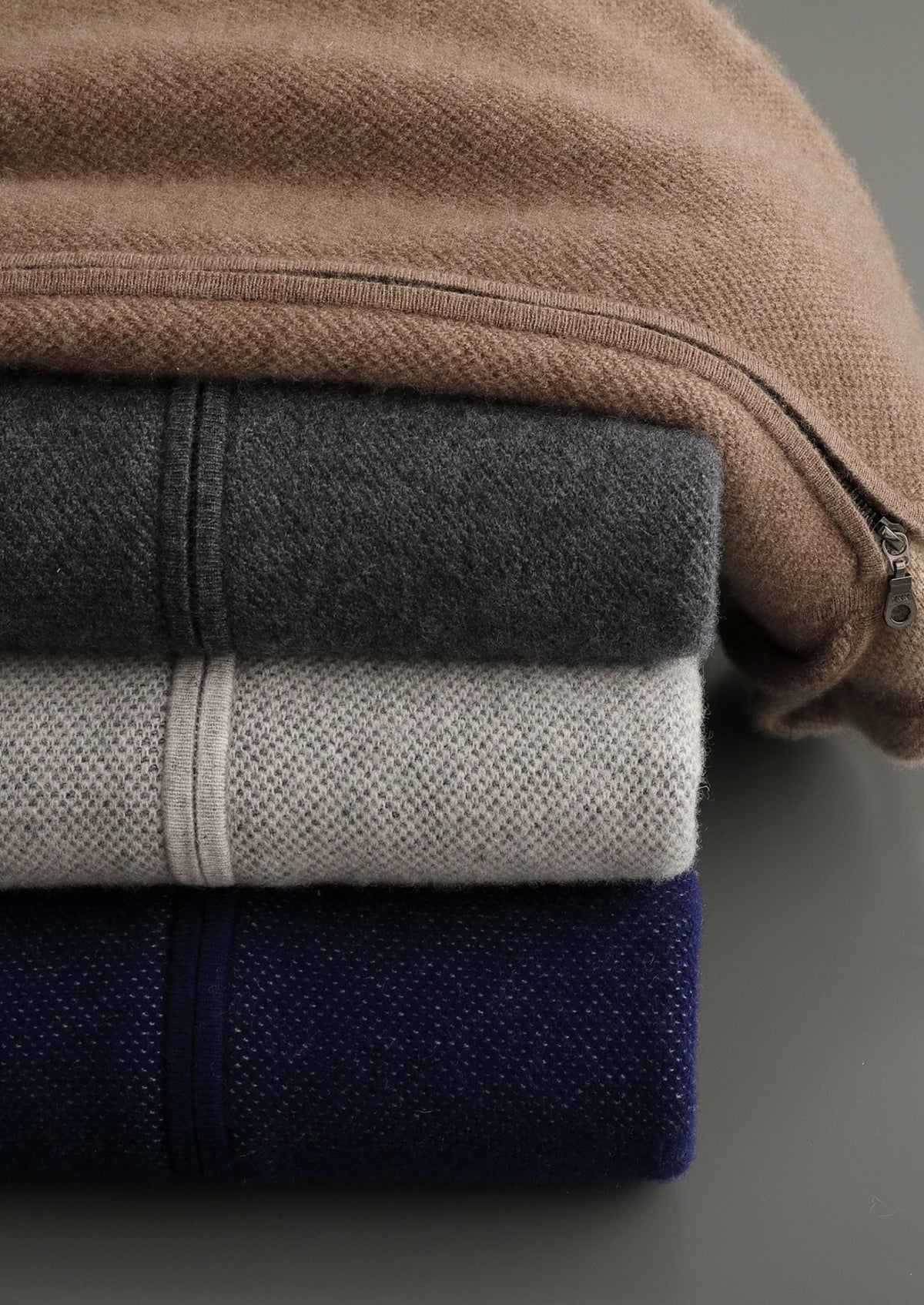 Pure Extra-Fine Merino Wool Jacquard Zip Hoodie, view 20