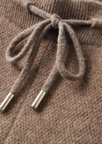 Pure Extra-Fine Merino Wool Jaquard Knit Trousers, view 4