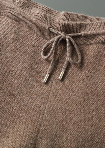 Pure Extra-Fine Merino Wool Jaquard Knit Trousers, view 5