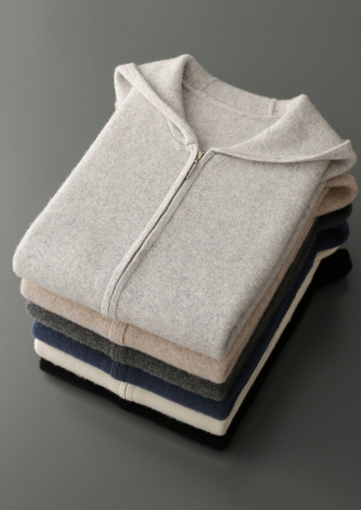 Pure Extra-Fine Merino Wool Hooded Zipper Vest, view 20