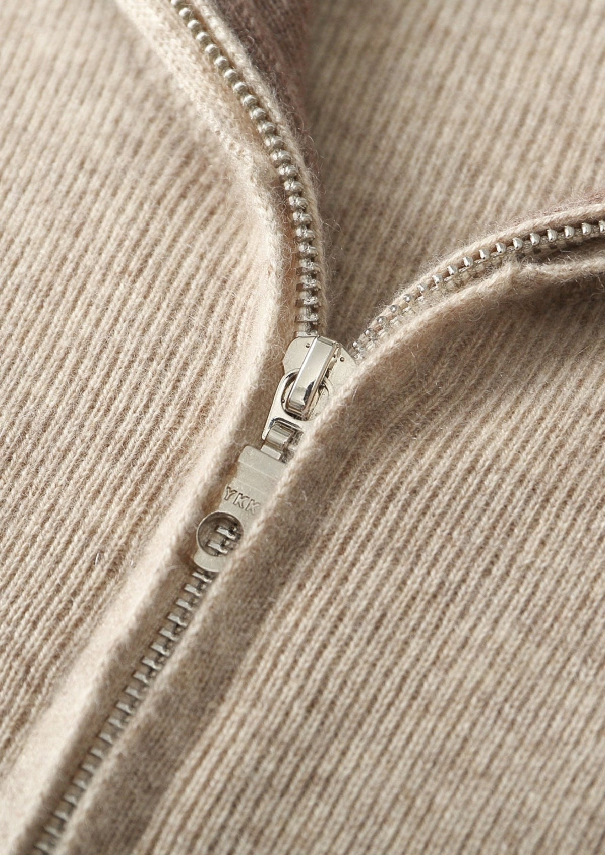 Pure Extra-Fine Merino Wool Two-Tone Funnel Neck Cardigan, view 22