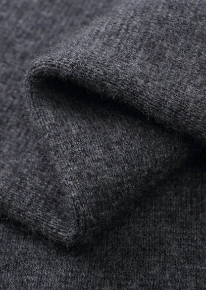 Pure Extra-Fine Merino Wool Two-Tone Zipper Hoodie, view 12
