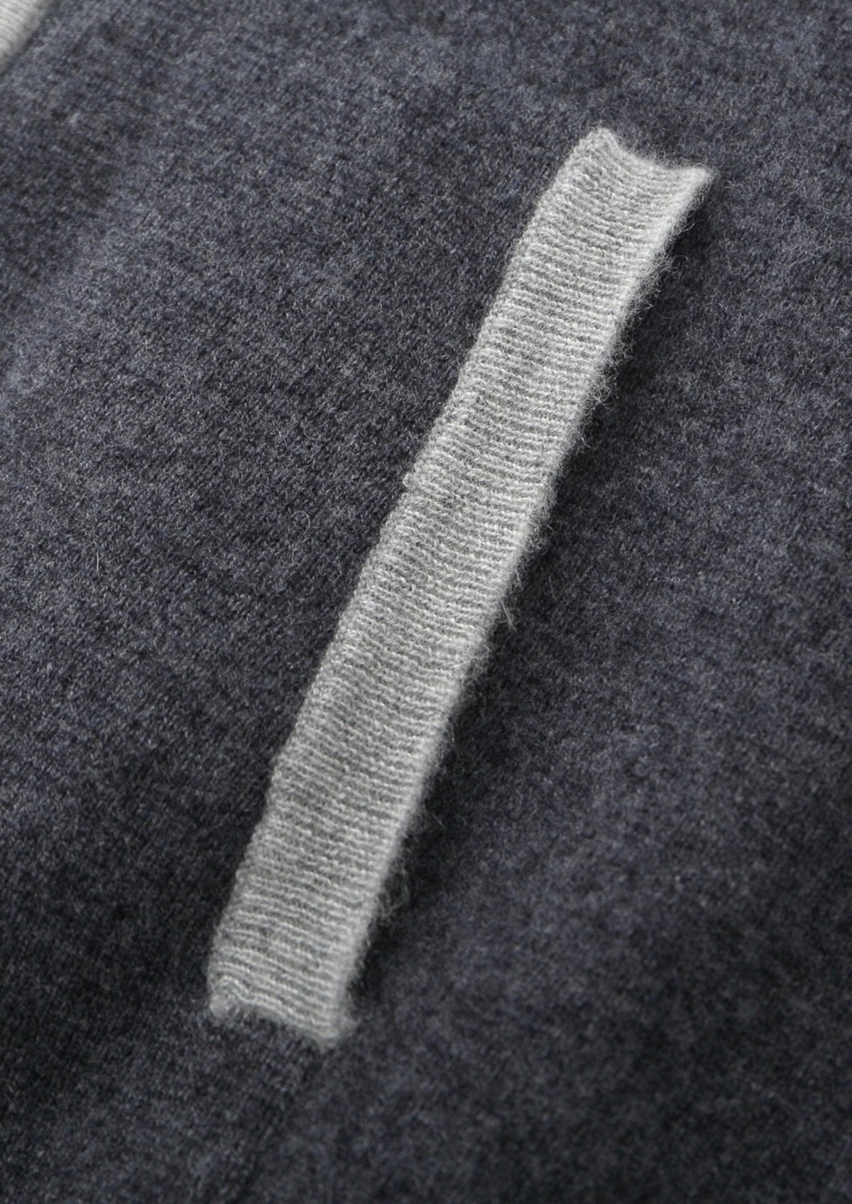 Pure Extra-Fine Merino Wool Two-Tone Zipper Hoodie, view 11
