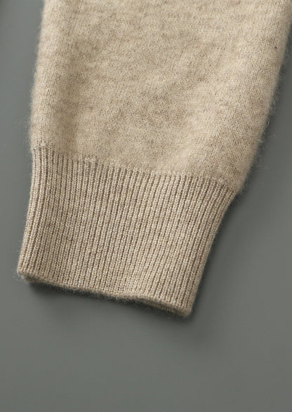 Pure Extra-Fine Merino Wool Textured Zip Cardigan, view 6