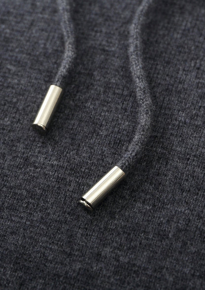 Pure Extra-Fine Merino Wool Two-Tone Zipper Hoodie, view 14