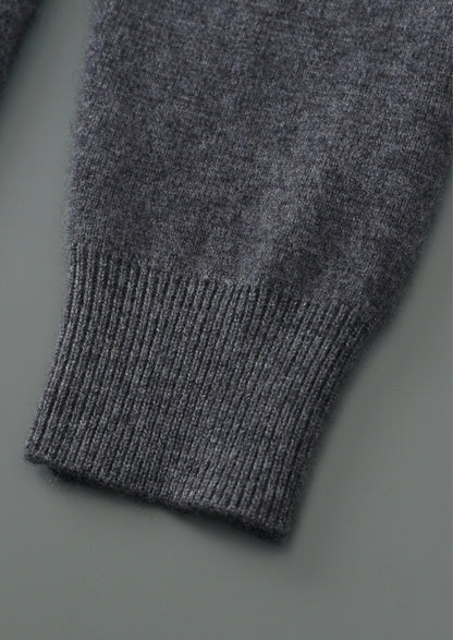 Pure Extra-Fine Merino Wool Contrast Zipper Hoodie, view 15