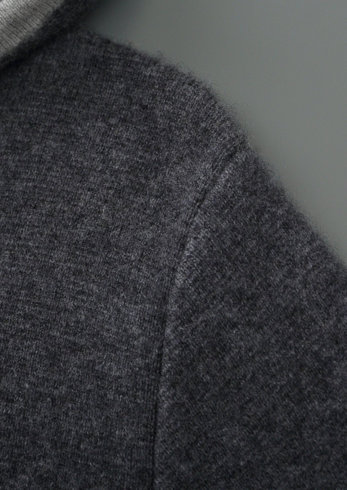Pure Extra-Fine Merino Wool Two-Tone Zipper Hoodie, view 15
