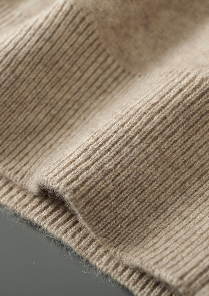 Pure Extra-Fine Merino Wool Contrast Zipper Hoodie, view 24