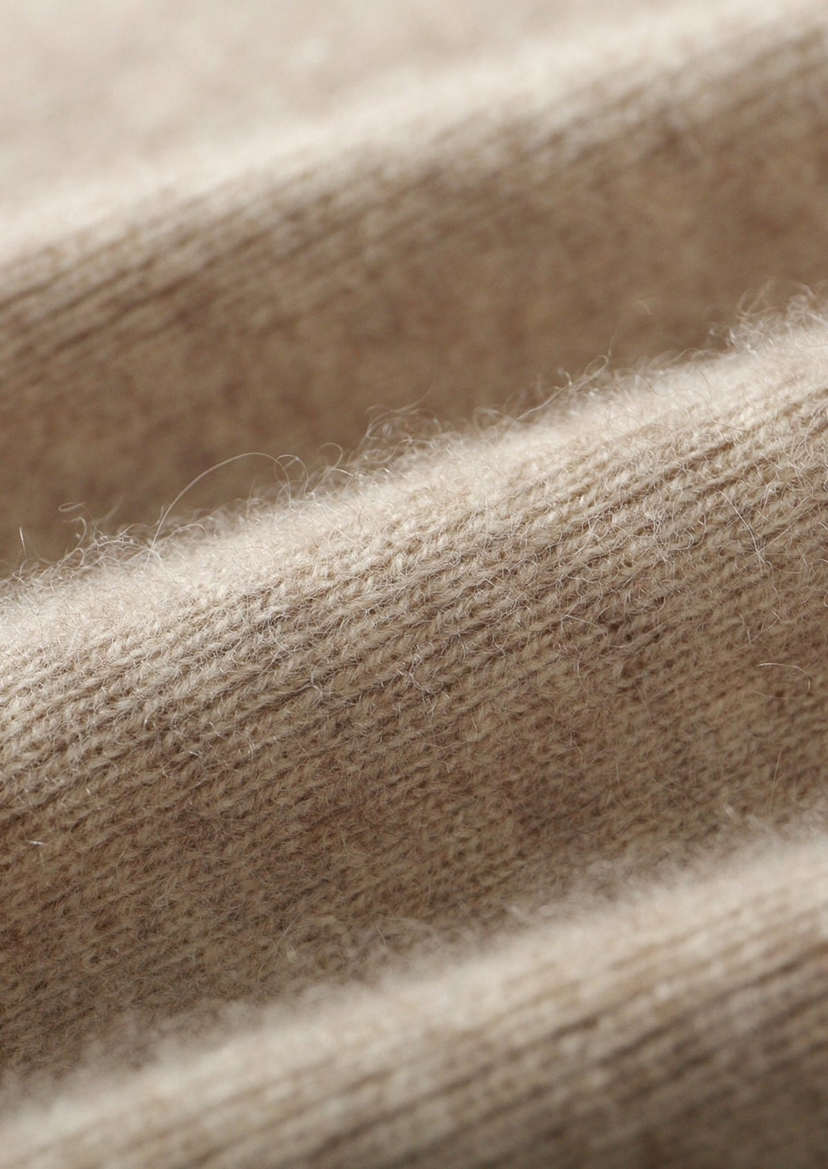 Pure Extra-Fine Merino Wool Two-Tone Funnel Neck Cardigan, view 18
