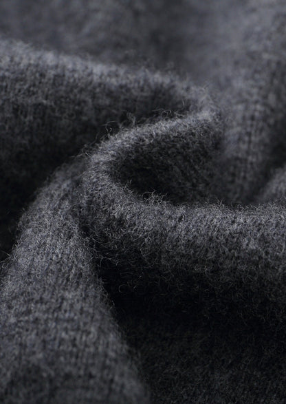 Pure Extra-Fine Merino Wool Two-Tone Zipper Hoodie, view 6