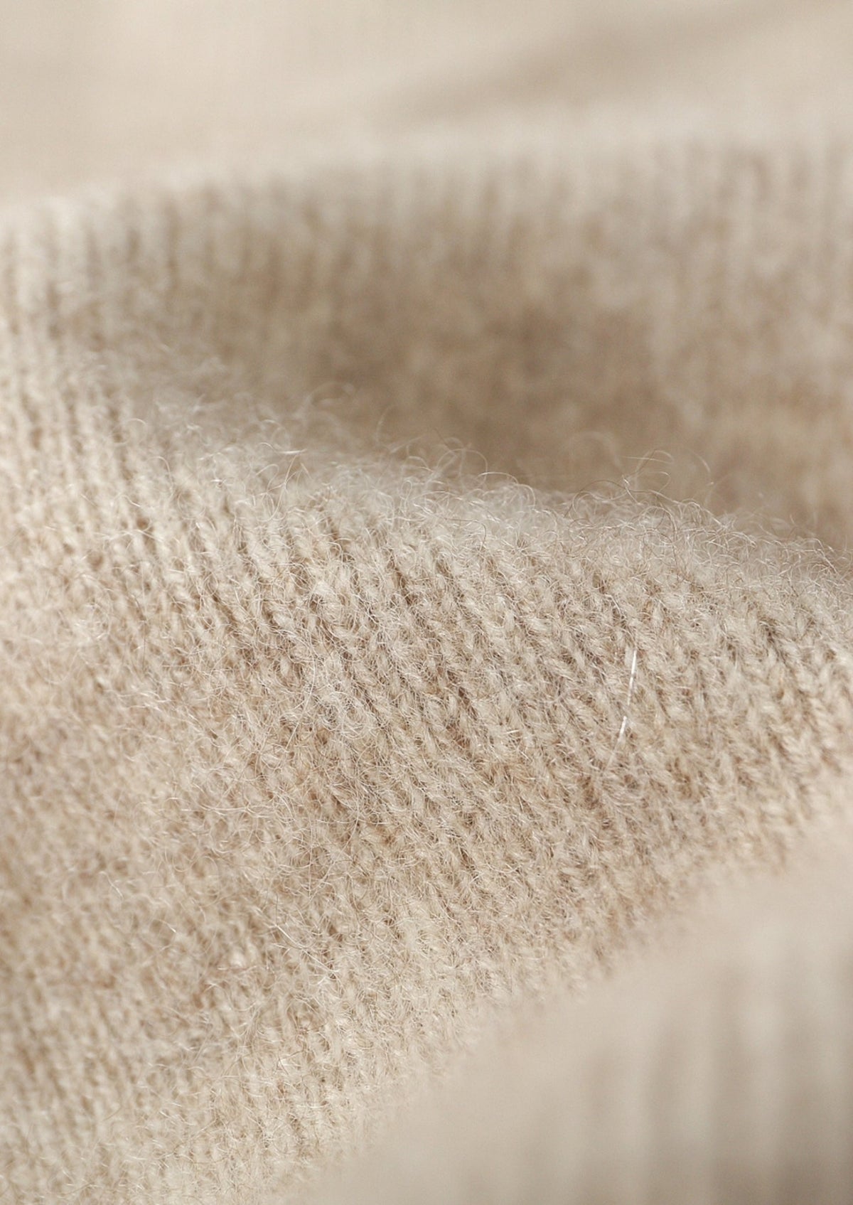 Pure Extra-Fine Merino Wool Two-Tone Funnel Neck Cardigan, view 17