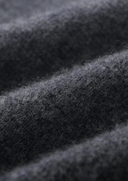 Pure Extra-Fine Merino Wool Two-Tone Zipper Hoodie, view 5