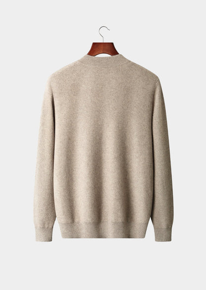 Pure Extra-Fine Merino Wool Textured Button Cardigan, view 2